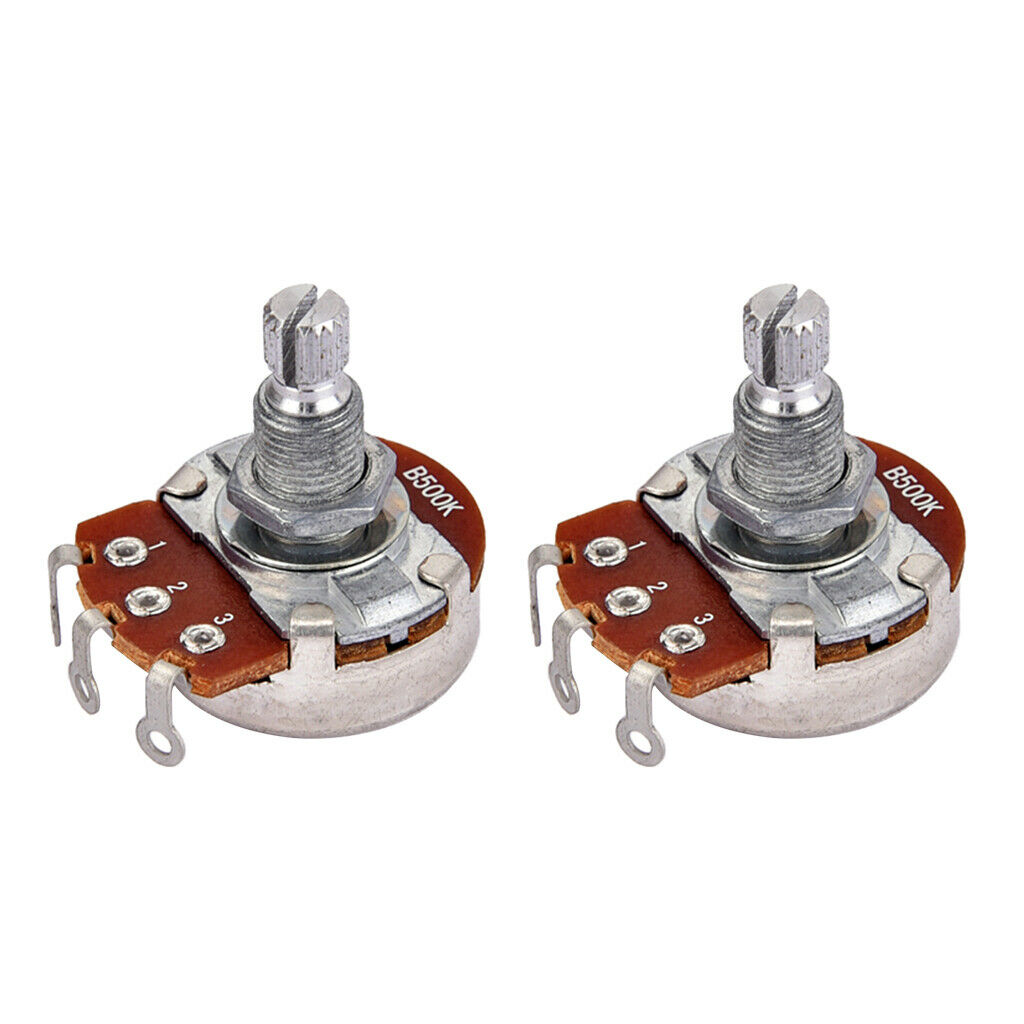 2 Pieces Alpha B500K Potentiometer Pots for Electric Guitar Replacements