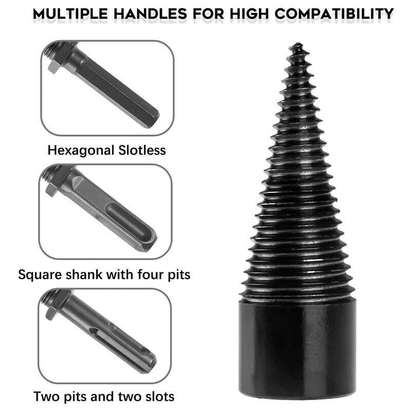 3Pcs 42MM Wood Splitter Drill Bit Removable Log Splitter Drill Bit Firewood KiU9