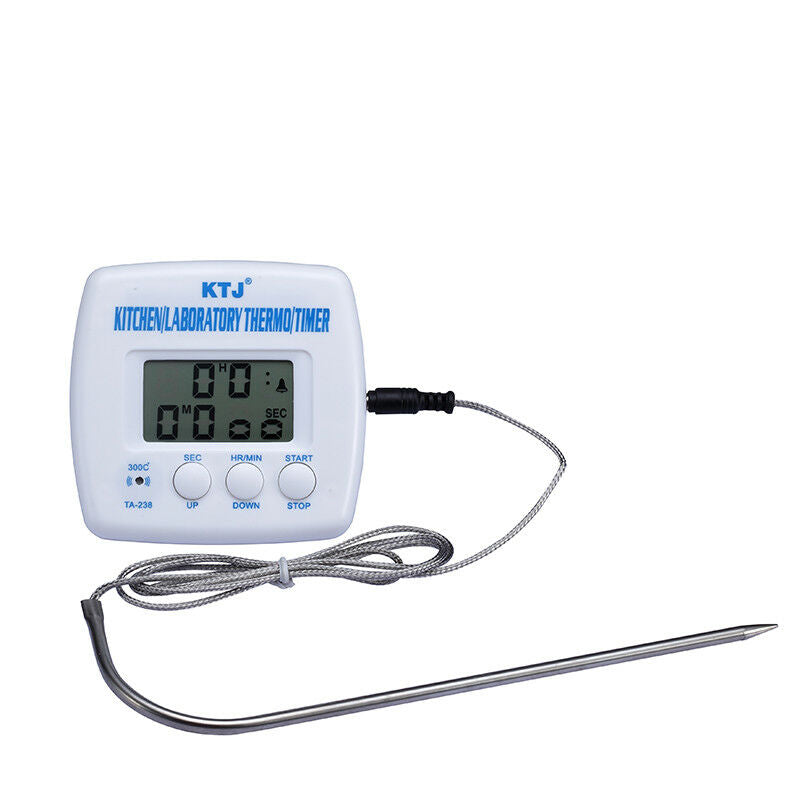 1PCS Thermometer Timer -50~300 degree Multi-functional Alarm Digital LCD Display