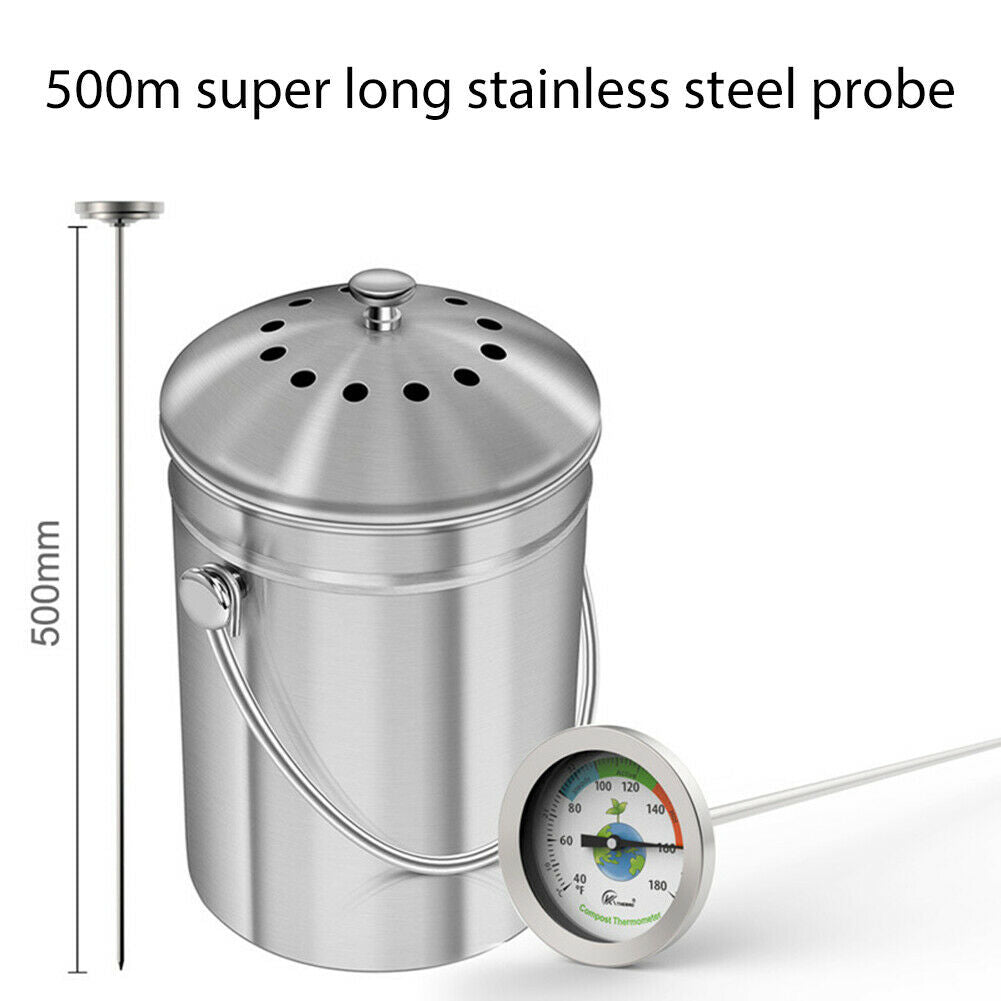50cm Compost Soil Thermometer Measuring Probe Temperature Tester Meter Monitor