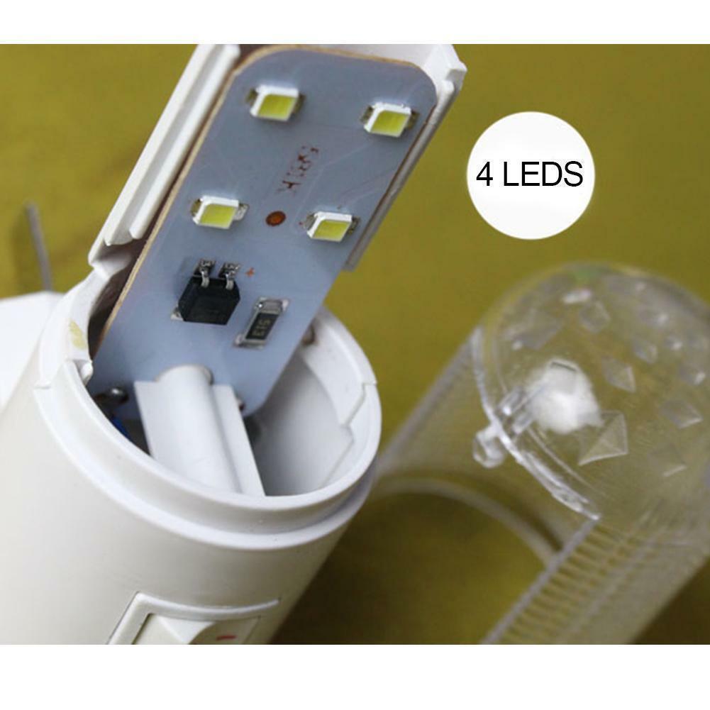US Plug LED Night Light Bedside Lamp Wall Mounted 3W 4 LED Bedroom Lighting Bulb