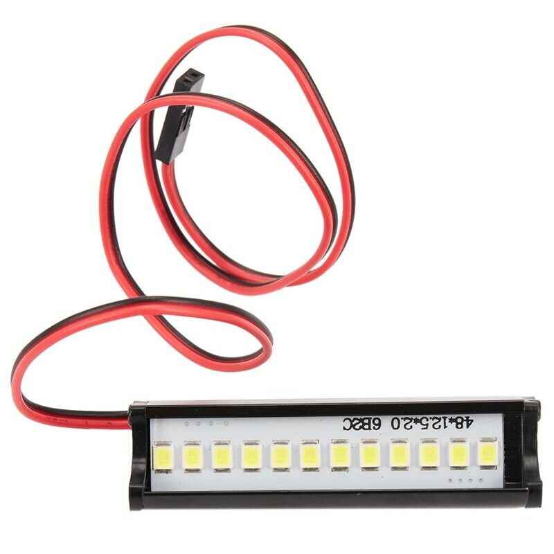 1Pcs RC 12 LED Light Bar Metal Roof Lamp for Traxxas SCX10 KM2 CC01 RC4WD D90 Z3