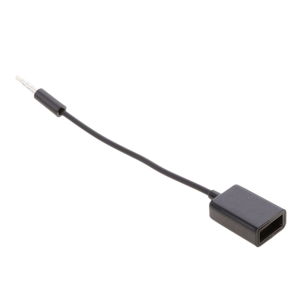 3.5mm Car Male Audio AUX Headphone Plug to USB 2.0 Female Jack Cable Adapter