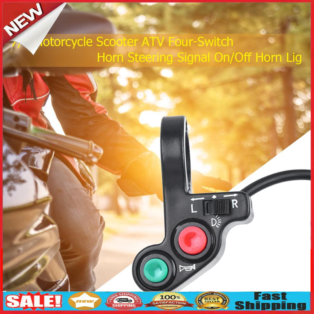 Motorcycle Horn Turn Signal Light Switches for 7/8 Handlebar ATV ON/OFF @