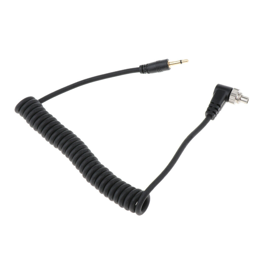 2.5mm to Male Flash PC Sync Cable with Screw Lock for Canon 7D 5DII 50D 40D