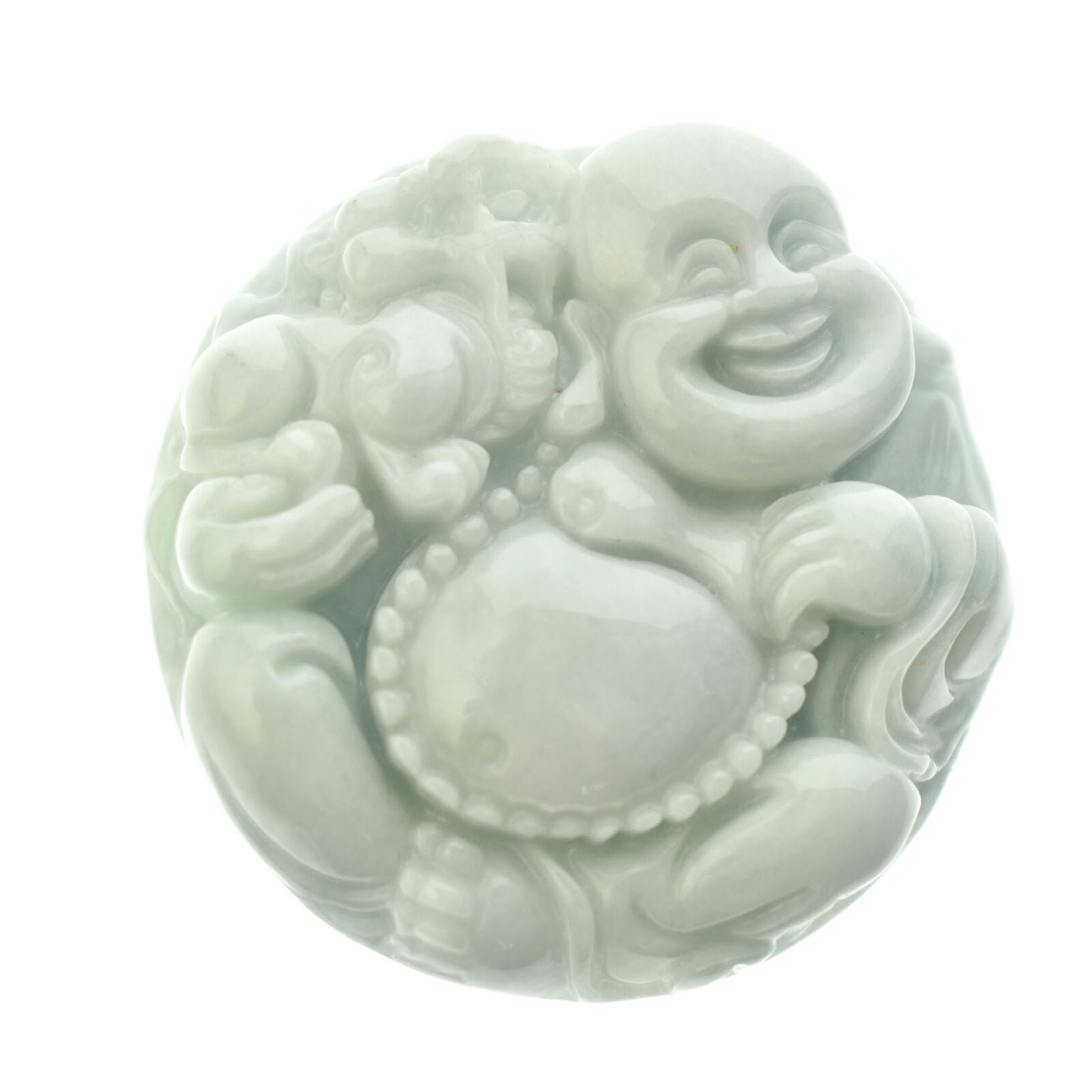 Icy Green Natural A Jade Jadeite Pendant Buddha God