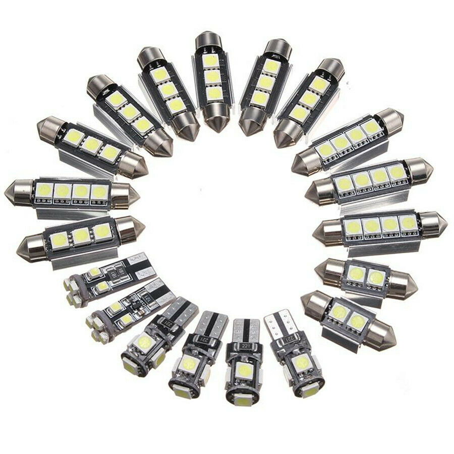 19X Car Interior Light  lamp  Dome Map License Plate Light Bulbs LED Package Kit