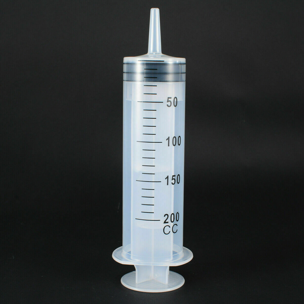 200ml Large Clear Plastic Syringe Measuring Nutrient Reusable Lab Kitchen Kit