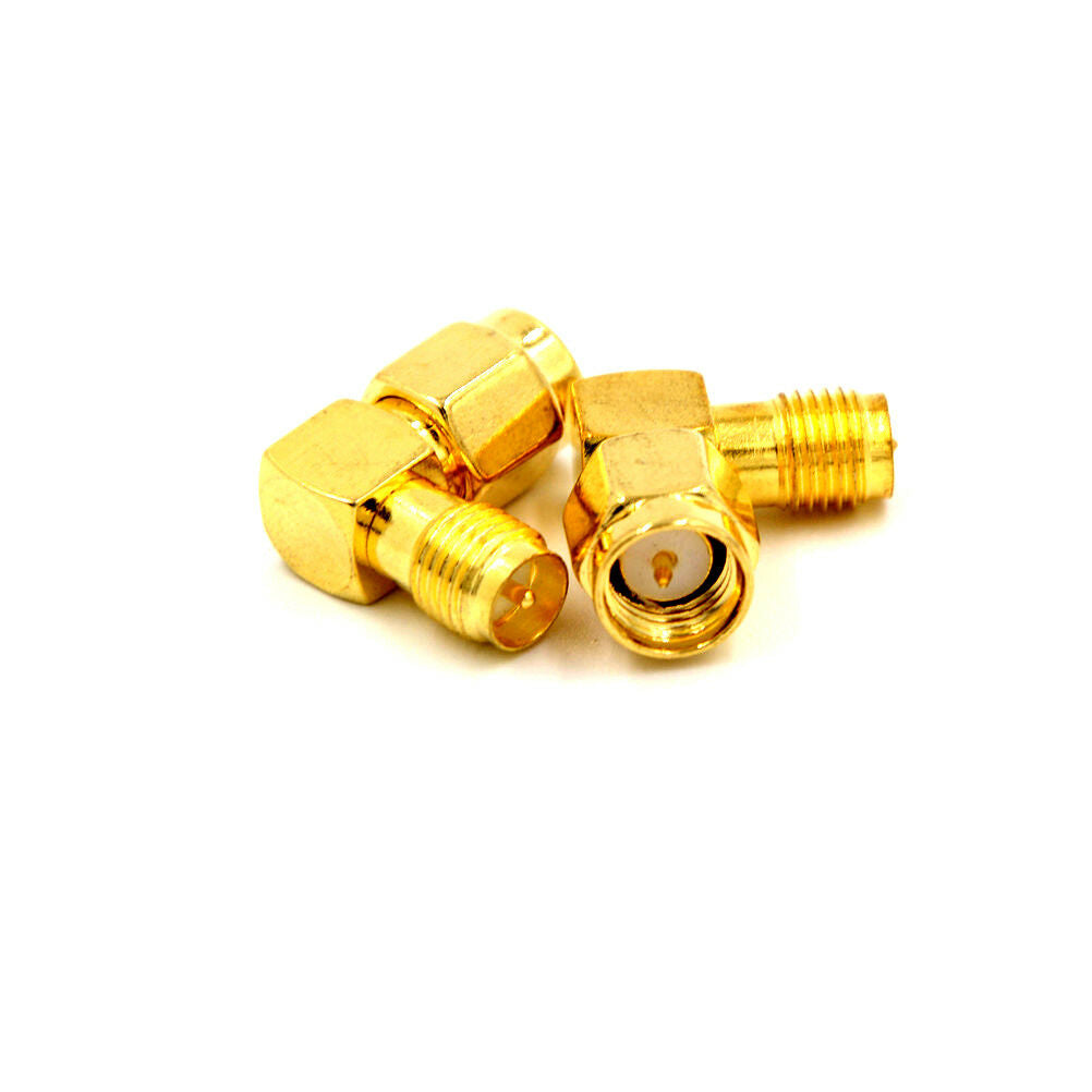 2pce Adapter 90° RP.SMA Female Plug to SMA Male Plug Connector Right Angle.l8