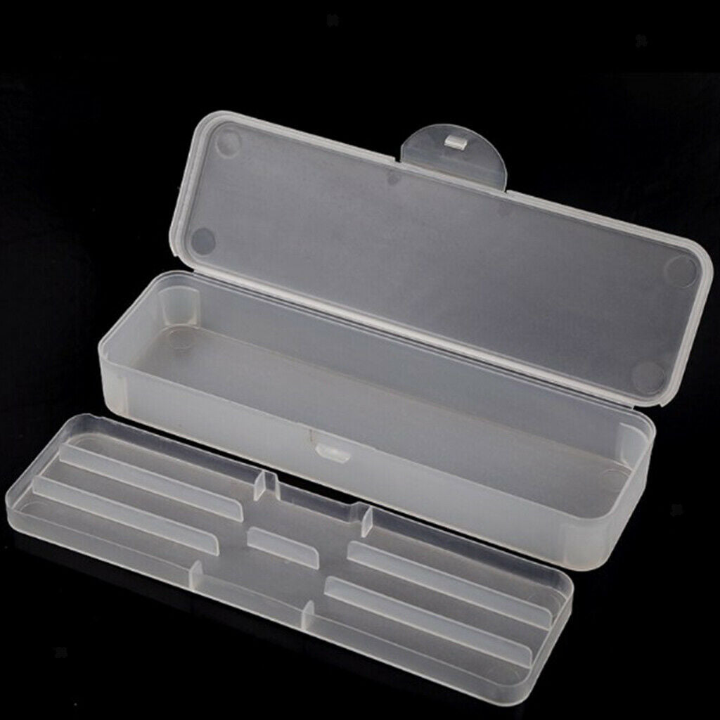 2 lot Double Layer Storage Box Nail Art Pen Files Container White+Pink