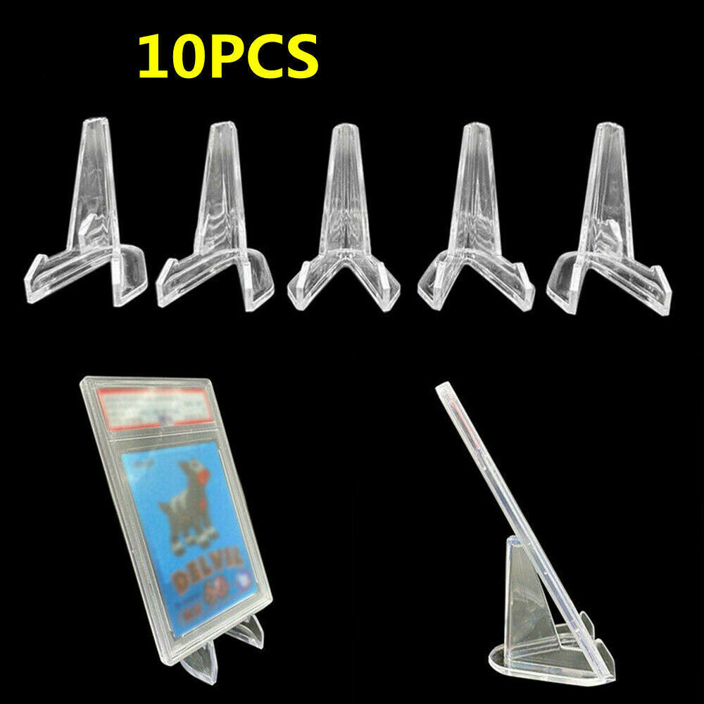10Pcs Acrylic Display Stands Easel for Coins Cards Holders Thickened Tool Set US