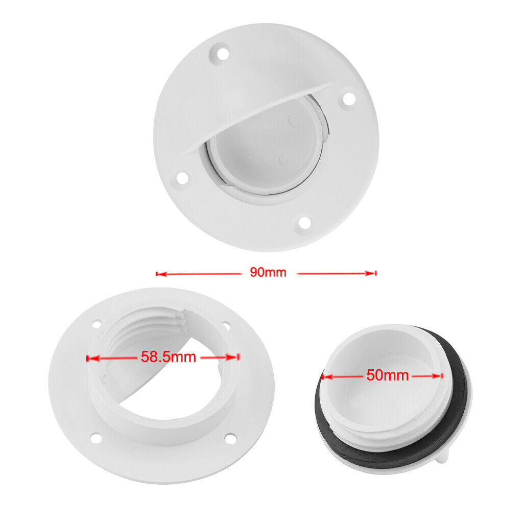 4pcs Marine Boat Deck Drain Scupper Valve Bung For Dinghy Inflatable Boat