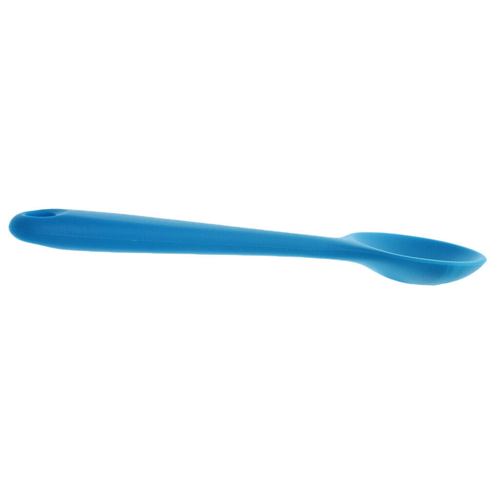 Creative Silicone Small Spoon Scoop Kitchen Utensils Tool Flatware Blue