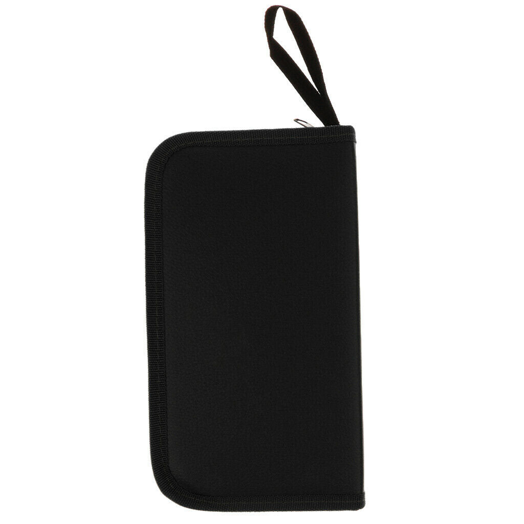 Durable Barber Hairdressing Bag Barber Leather Bag Beauty Brushes Kit Black