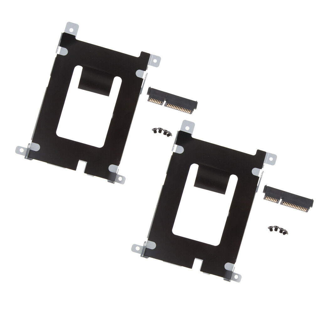 2 Pack SATA Hard Drive HDD Caddy +Connector For Dell Latitude E5420 D80V4