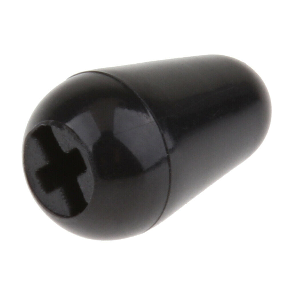 Electric Guitar Toggle Switches Knobs Tip Cap Buttons  Black