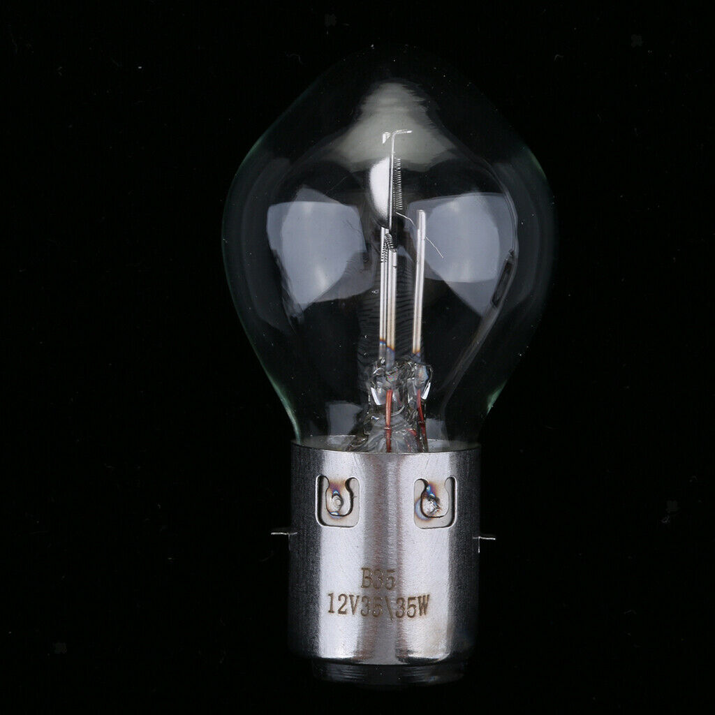 2x 12V 35W Bright White Halogen Headlight Bulbs Clear BA20D S2