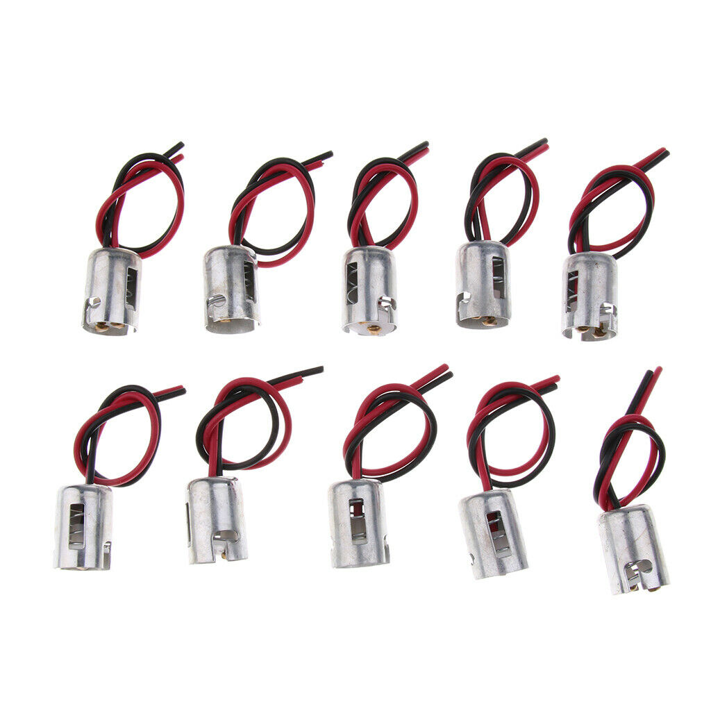 10 Pieces 1156 BA15D Connector Female Socket Holder Base Light Harness Pre-wired