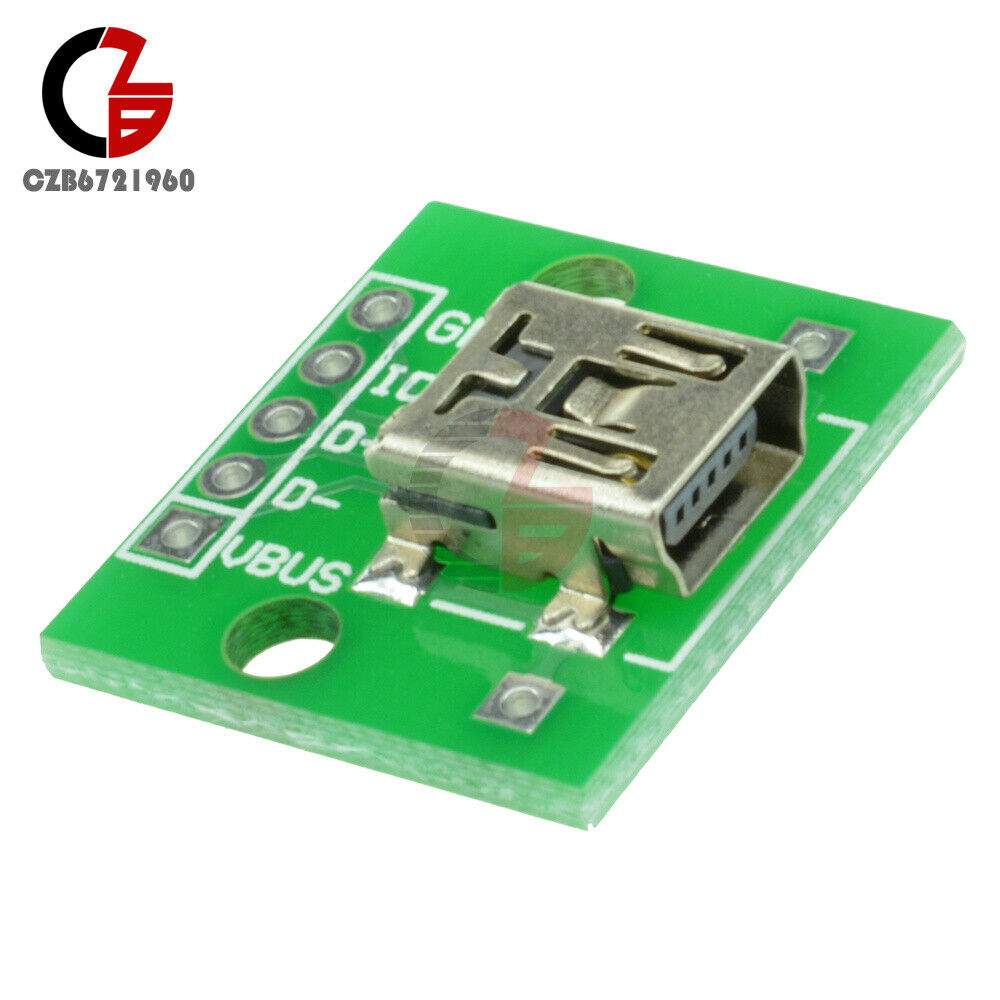 10PCS 2.54mm PCB Board Mini USB to DIP Adapter Converter For DIY Power Supply