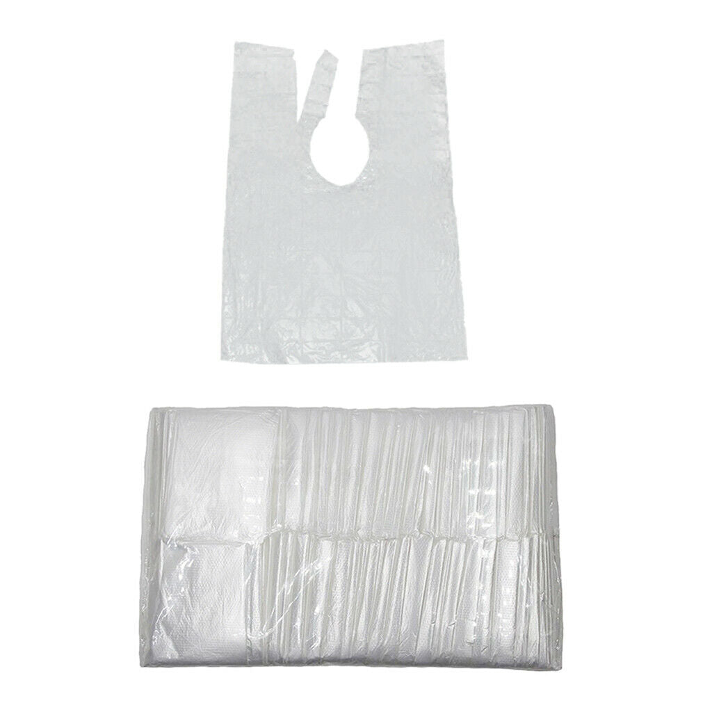 100 Pieces Large Disposable Hair Cutting Cape Barber Shop Home Capes Gowns