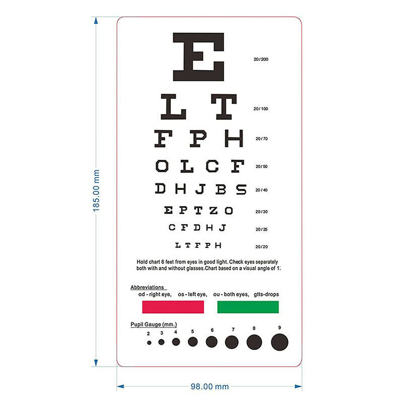 Snellen Eye Wall Chart Wall Art Painting Print On Silk Canvas Poster Home De LQ