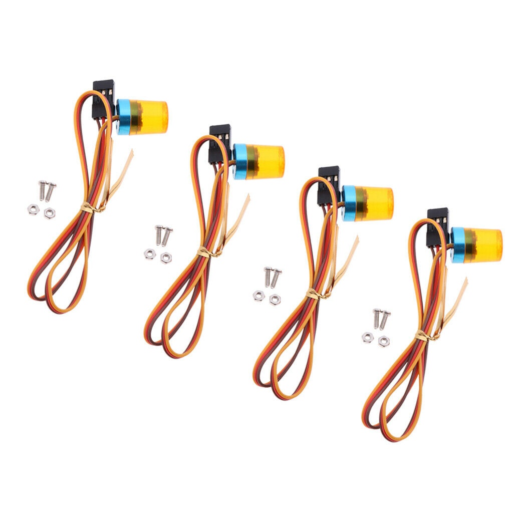 4pcs 1/10 RC Car Police Flash Light Rotation 4 Modes Ultra Bright LED