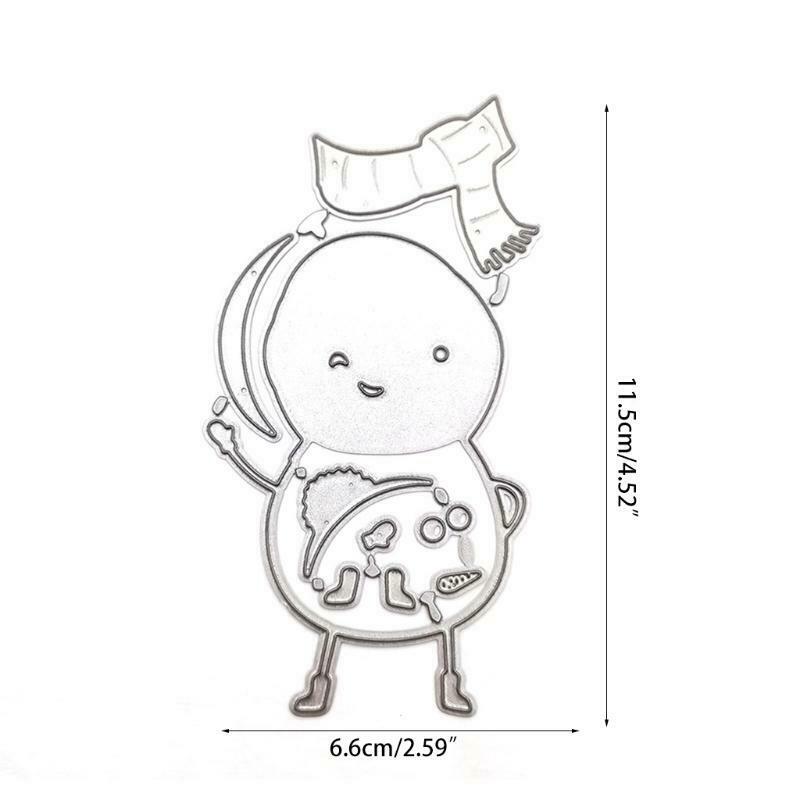 Christmas Funny Greeting Snowman Carbon Steel Cutting Dies DIY Scrapbooking
