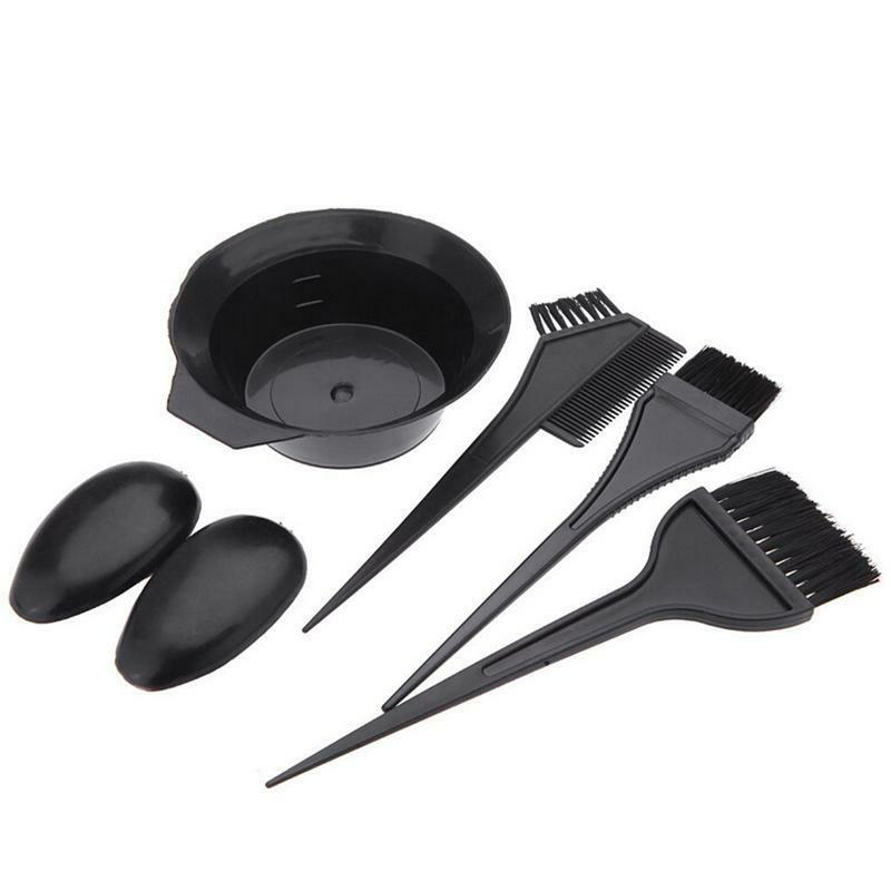 5x Hairdressing Hair Dye Color Bowl Color Mixing Comb Brush Set Kit Tint Tool Re