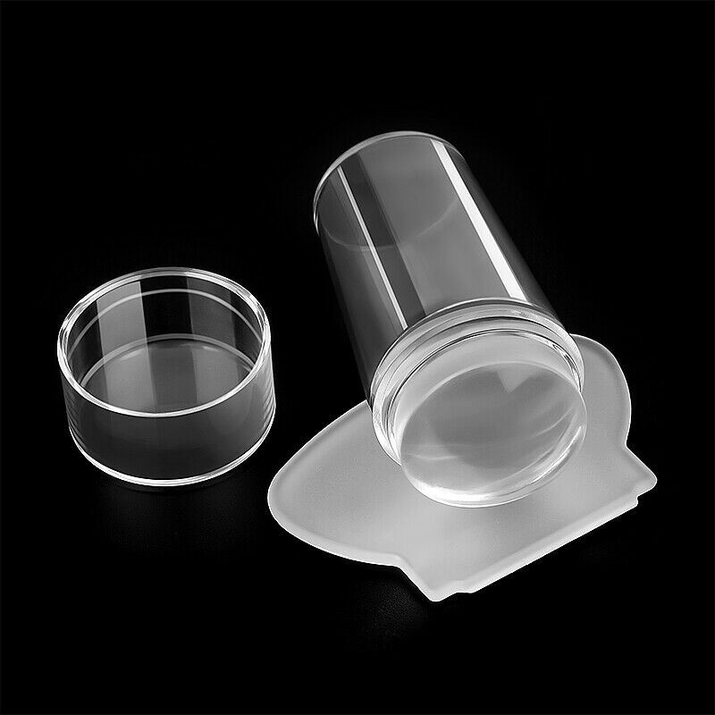 Silicone Transparent Nail Art Stamping Kit French For Manicure Plate StampBDAU