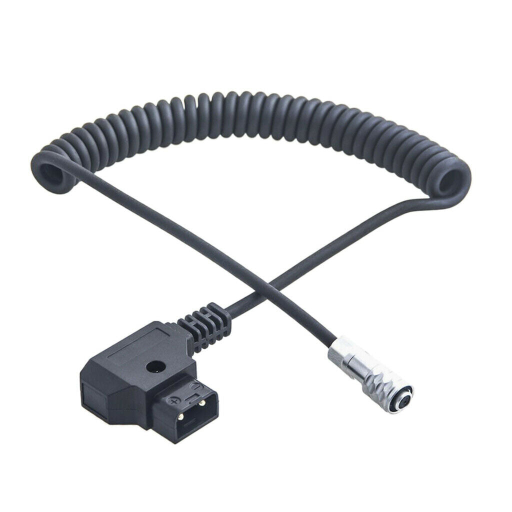 D-Tap to 2 Pin Female Plug Connector Spring Power Cable for BMPCC 4K Camera