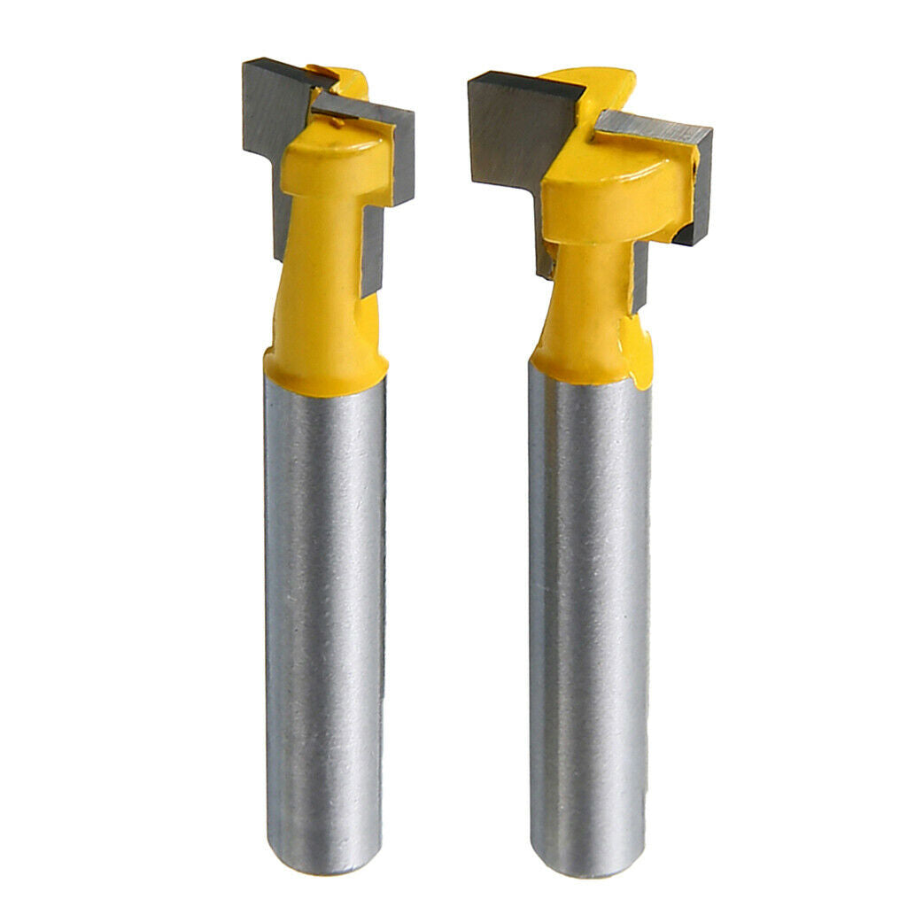 1/4*3/8"+1/4*1/2" T-Slot Cutter Woodworking Router Bit Steel Handle Milling