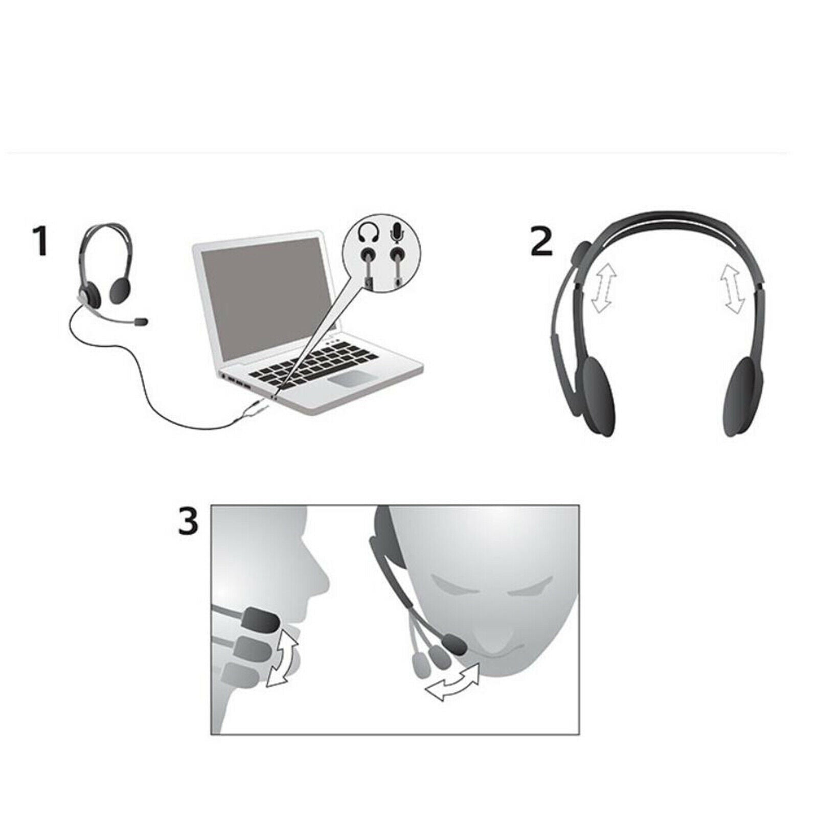 3.5mm Wired Headphone for Computer PC Education Softphones Call Center