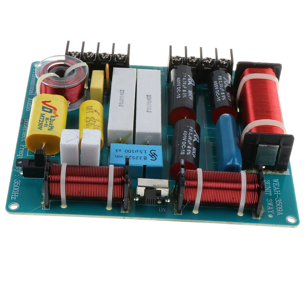 Treble Bass 3 Way Frequency Divider Speaker Audio Crossover Filters Board DIY
