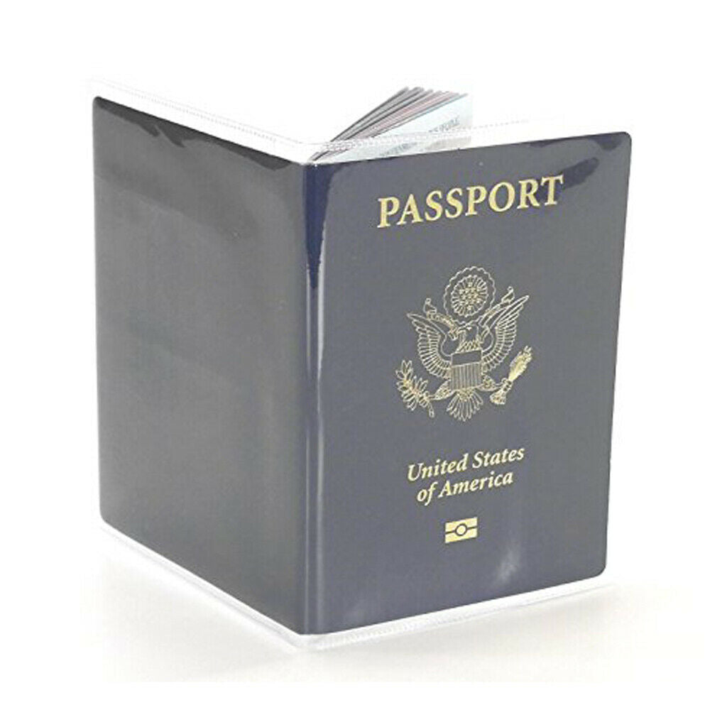 10x Clear Plastic Passport Holders Credit Card Cover Protector Bag Organizer