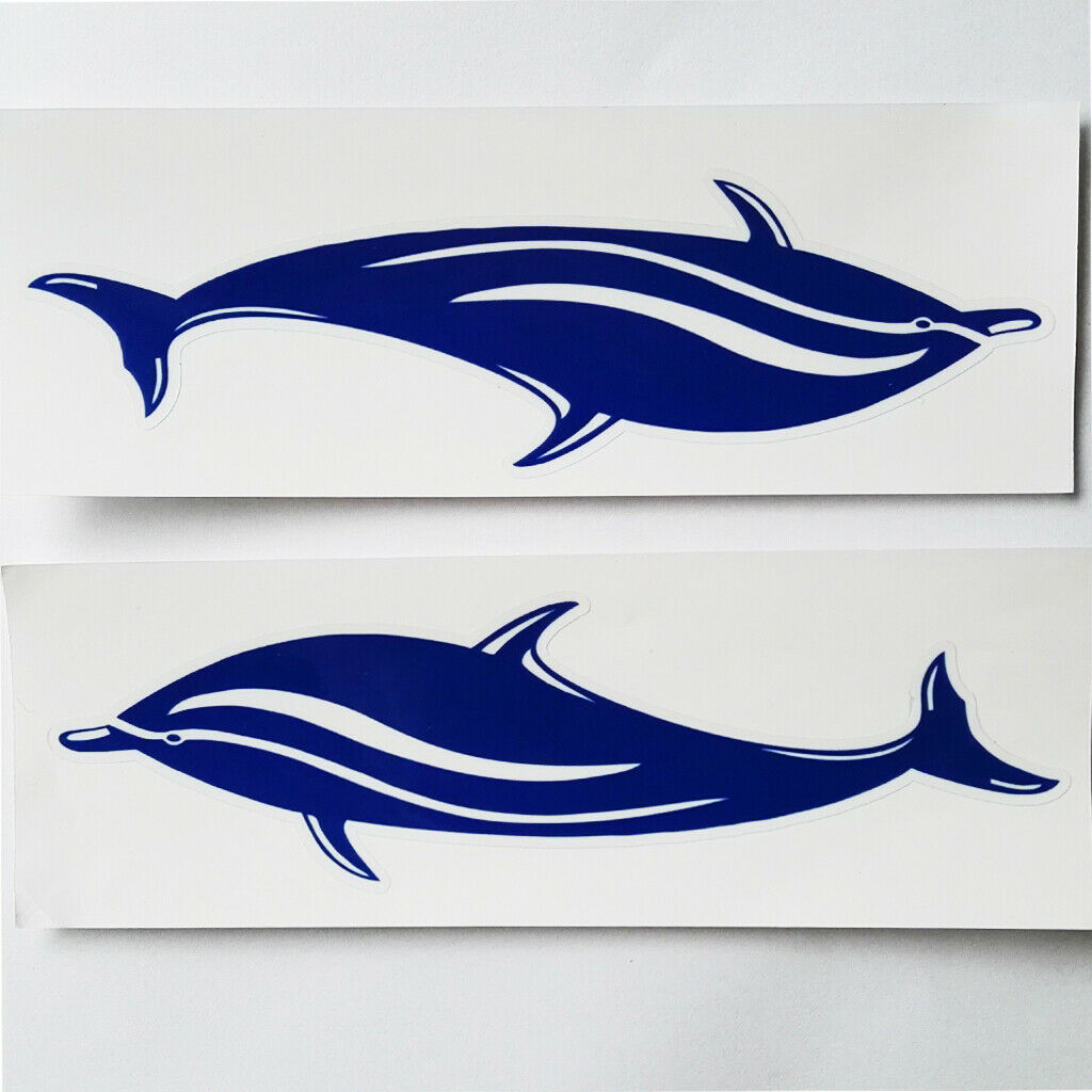 2 Dolphins Stickers Vinyl Decals for Car,Boat,Bathroom,Window,Wall