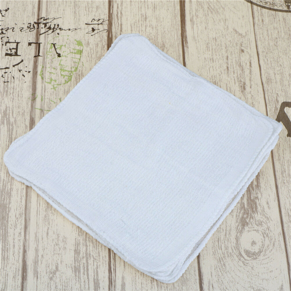 Novelty 6pcs White Square Cotton Face Hand Car Cloth Towel House Cleaning BDAU