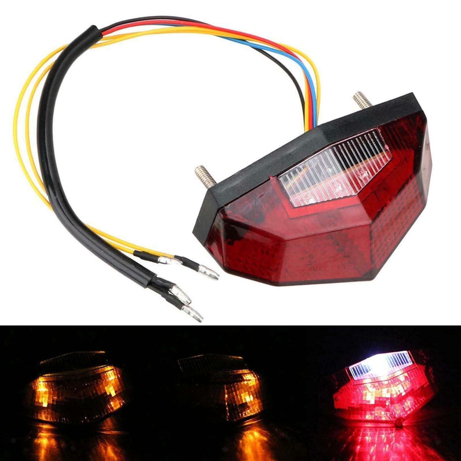 LED Turn Signal Brake Running Smoke Tail Light Turn Signal Lamp Red Shell Fit