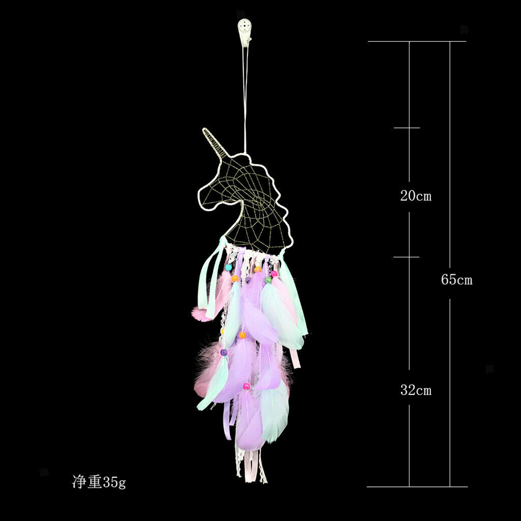 Magical Unicorn Dream Catcher, Handmade Dreamcatchers for Bedroom Wall Hanging &