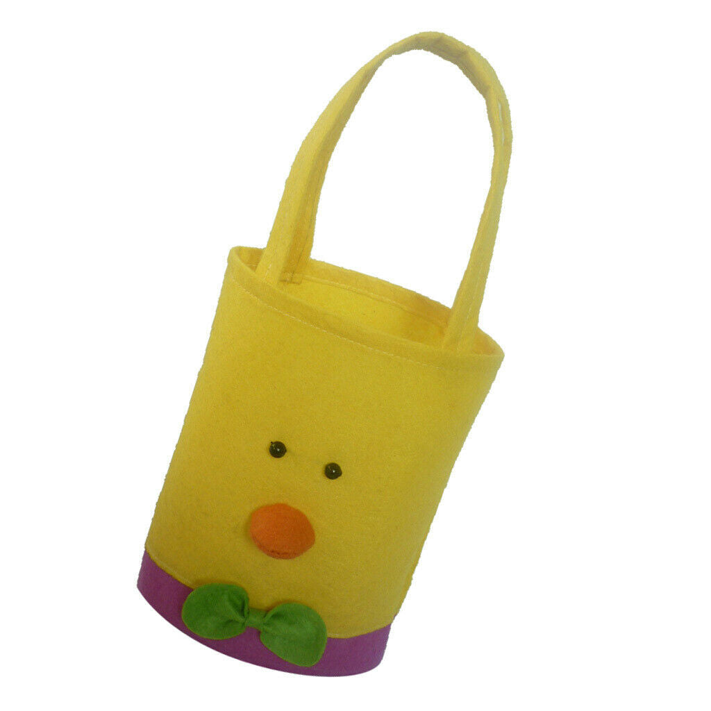 Cute Yellow Chick Chicken Fabric Tote Bag Easter Gift Candy Egg Bags