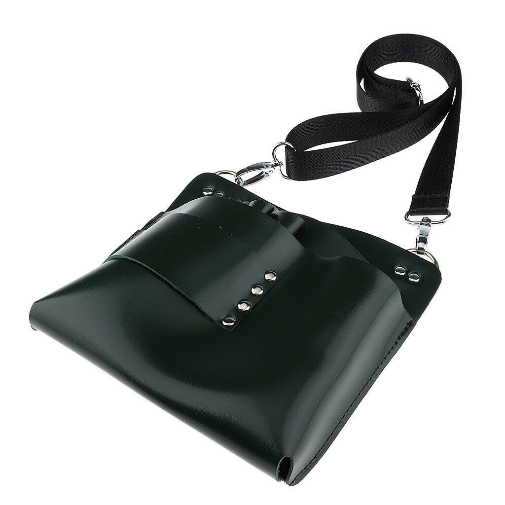 Artificial Leather Hair Scissors Bag Pet Hairdressing Tool Pouch Holder Green