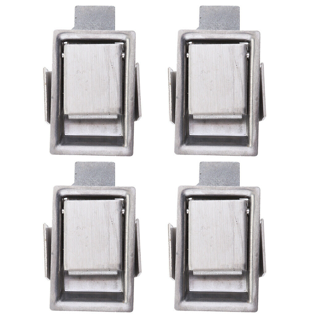 4X Mini Paddle Stainless Steel Flush Lock Recessed Mounted Latch -Tool Box