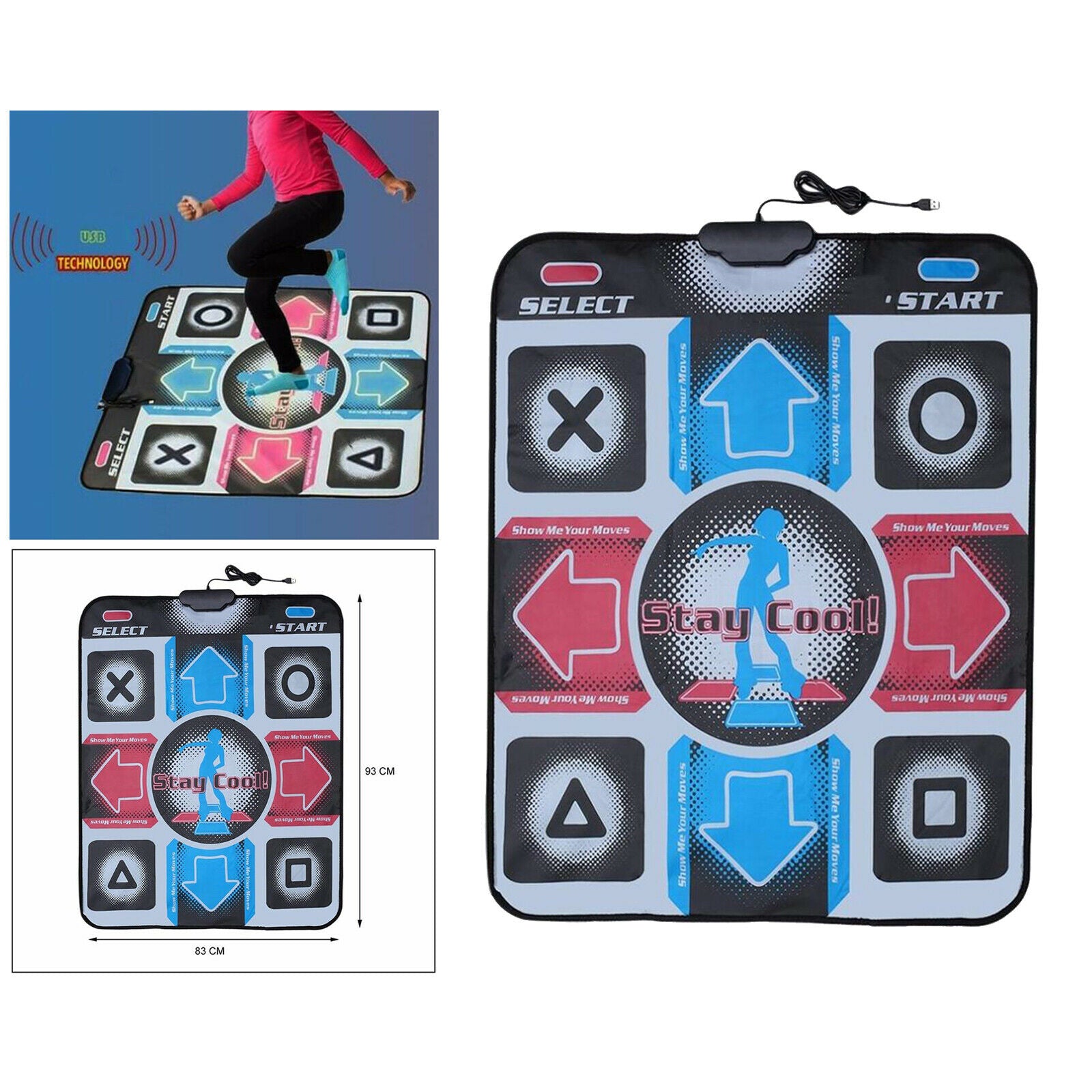 Single Person Dance Mat Anti Slip Dancing Blanket for PC Laptop Video Game