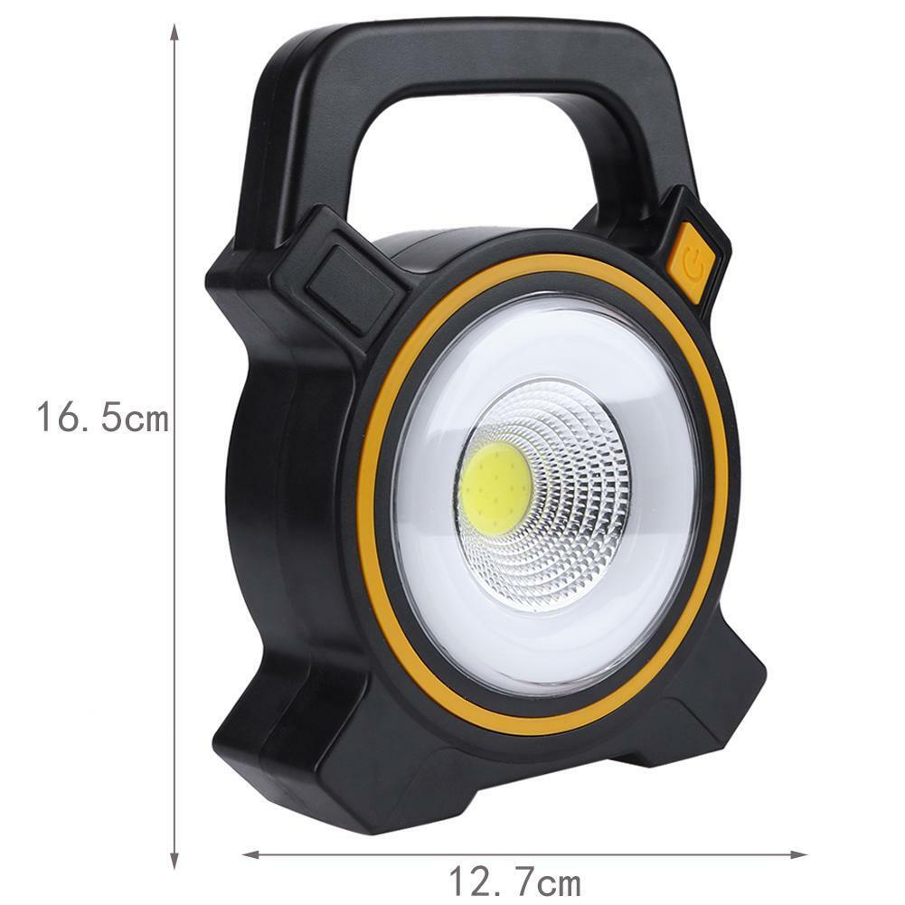 Portable Solar Charge COB LED Work Light Flood Truck Boat Bar Camping Tent Lamp
