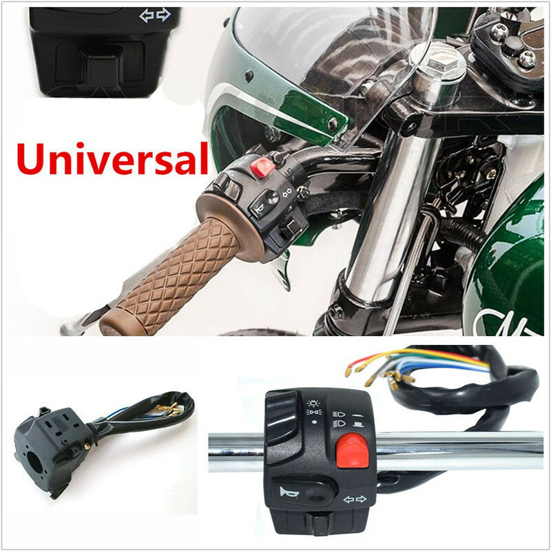 7/8" 5 Functions Motorcycle Waterproof Handlebar Switch Assembly Electric Start