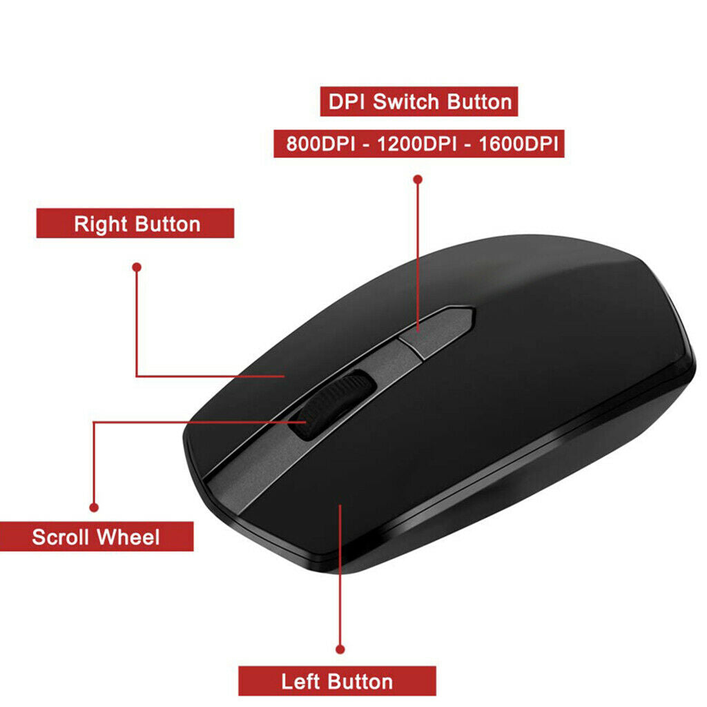 Wireless Gaming Mouse Rechargeable Silent Optical Mice with Type C Receiver