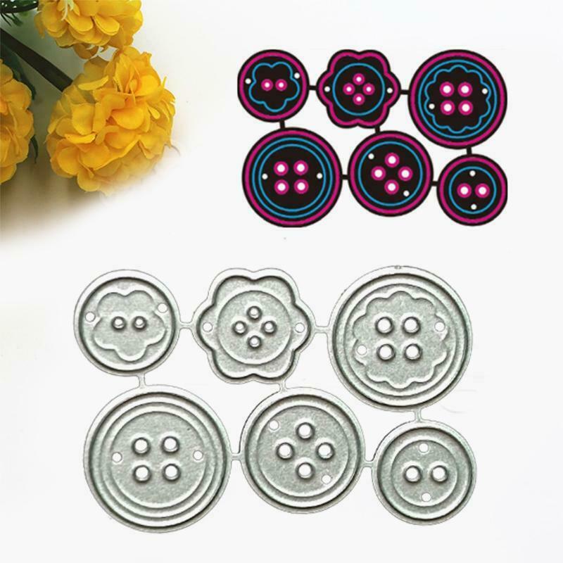 Button Metal Cutting Dies Stencil DIY Scrapbooking Album Paper Card Template