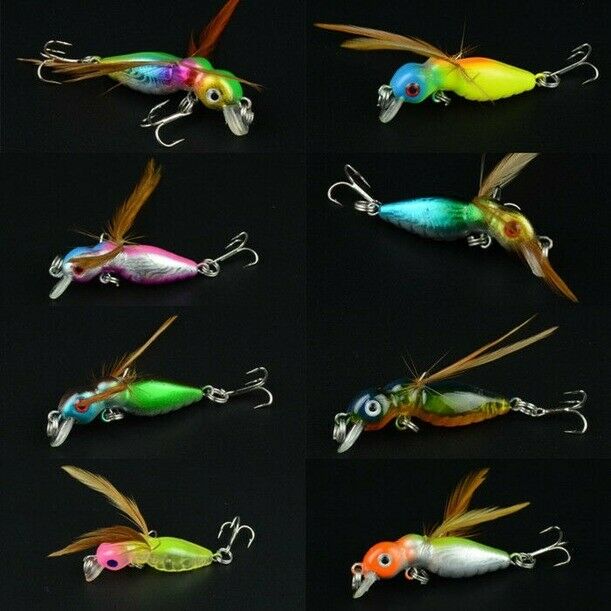 8pcs 4.5cm 3.4g Sea Ice Cicada Crank bait Fishing Lure Boinic Bass Baits Tackle