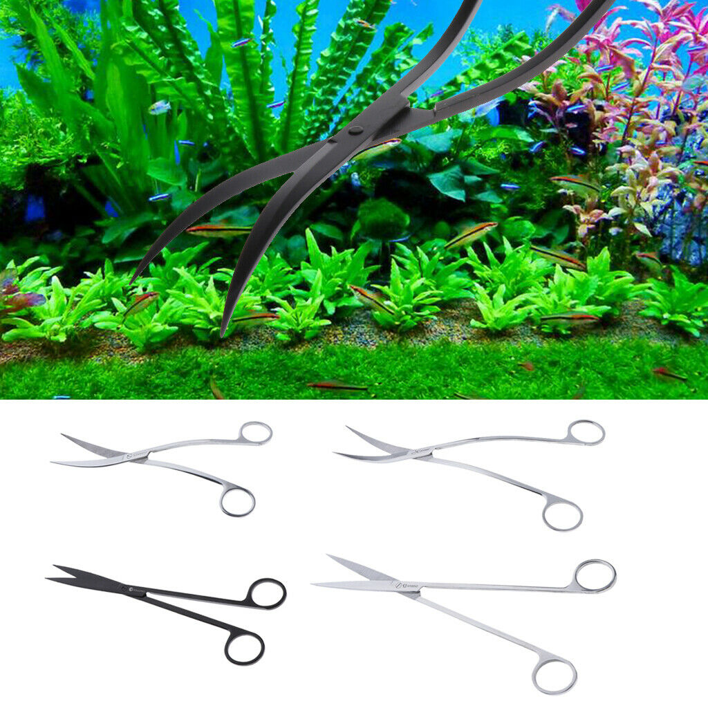 304 Stainless Steel Scissors Plants Aquascaping Tools 21cm Wave Scissor