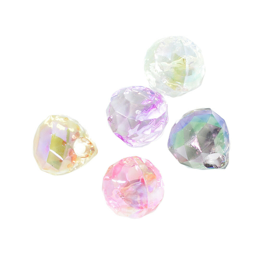 5 Pcs Drilled Faceted Water Drop Crystal Charms Beads DIY Headwear Craft