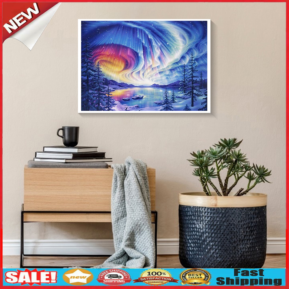 Aurora 5D DIY Diamond Painting Full Square Drill Cross Stitch Canvas Art  @